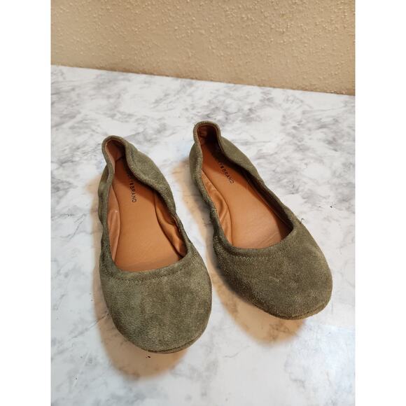Lucky Brand Women's‎ Olive Green Erin Round Toe Ballet Flats Size 7.5 - Picture 1 of 7